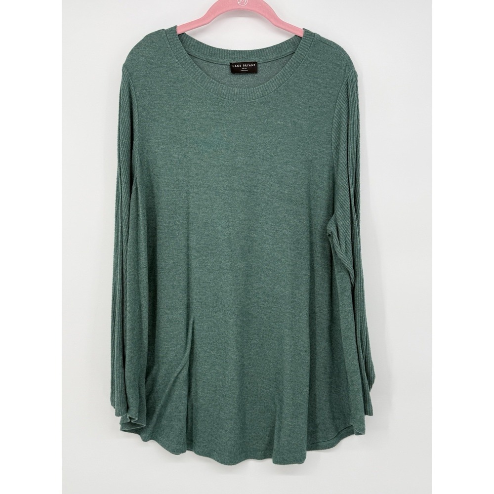 Lane Bryant Women's Green Long Sleeve Sweater 18